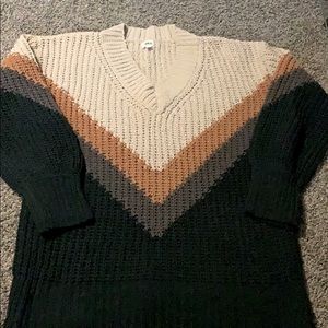 Chenille Chevron Patterned Sweater